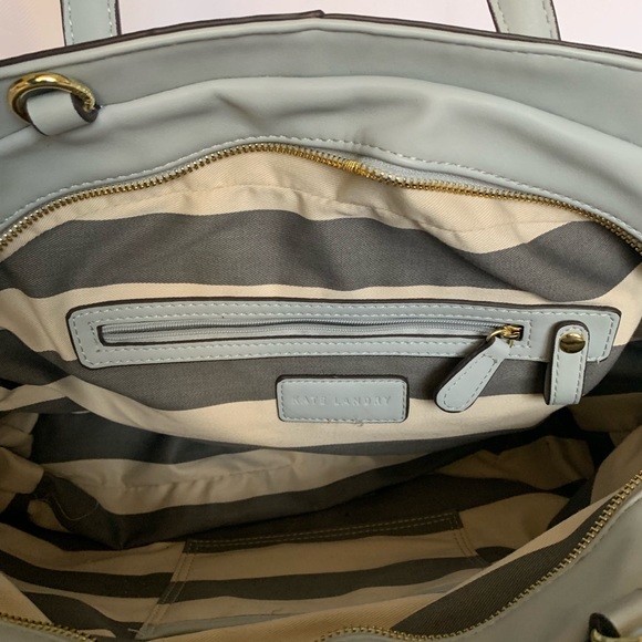 Kate Landry two-tone silver/blue purse - Picture 4 of 7